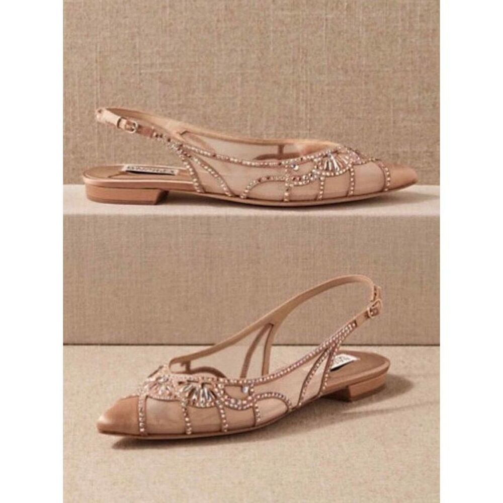 Anthropologie BHLDN x Badgley Mischka Hanna Flats Size 8.5 - Picture 2 of 9